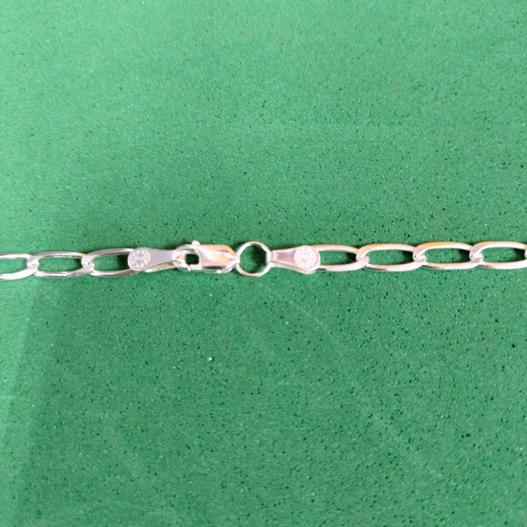 CADENA TEJIDO ESLABONES PLATA .925 60 CM 10.7 GR (NUEVO)