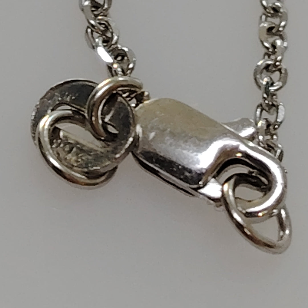 CADENA,DIJE ORO BLANCO 14 K 3,90 GRMS (SEMINUEVO)