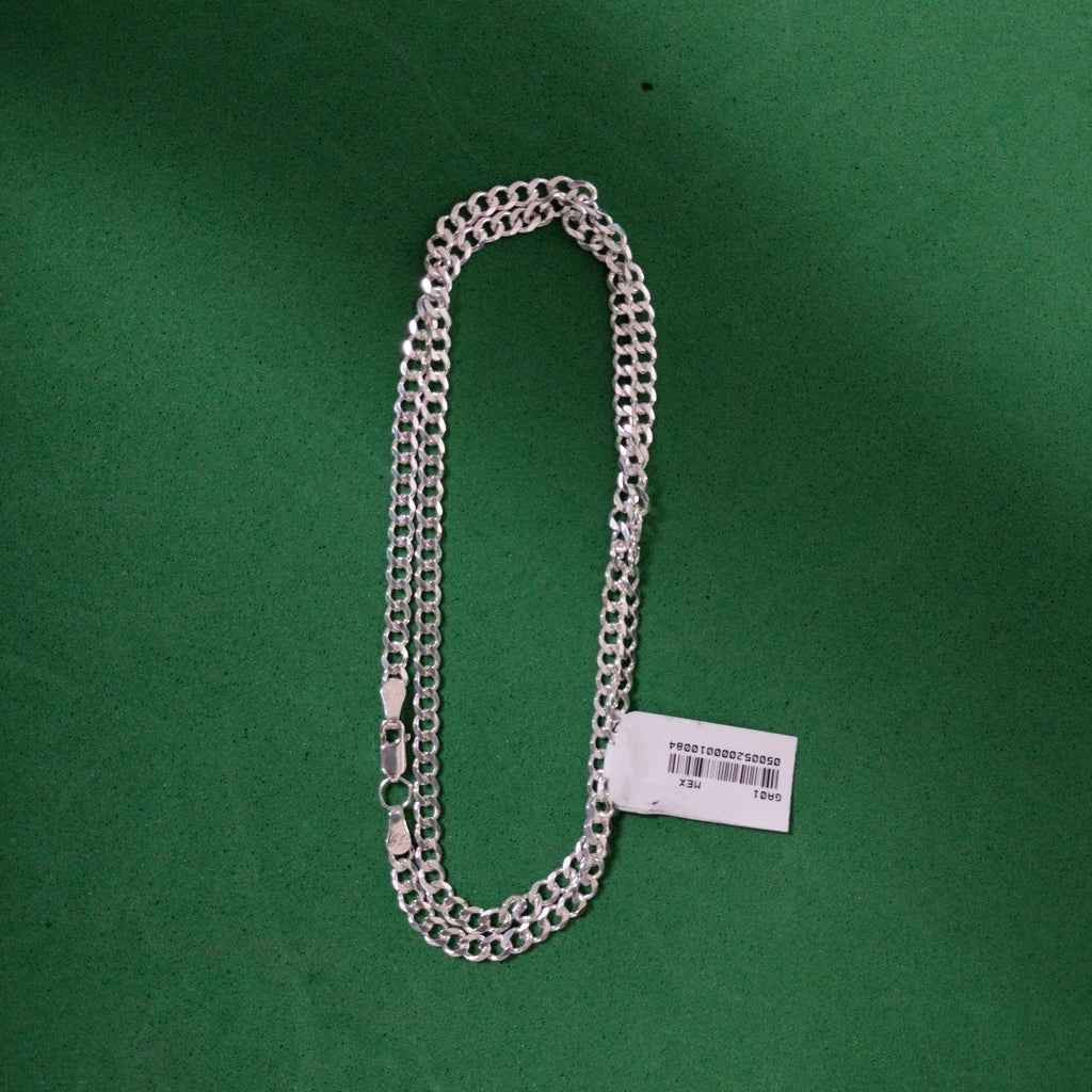 CADENA TEJIDO BARBADO PLATA .925 55 CM 12.9 GR (NUEVO)