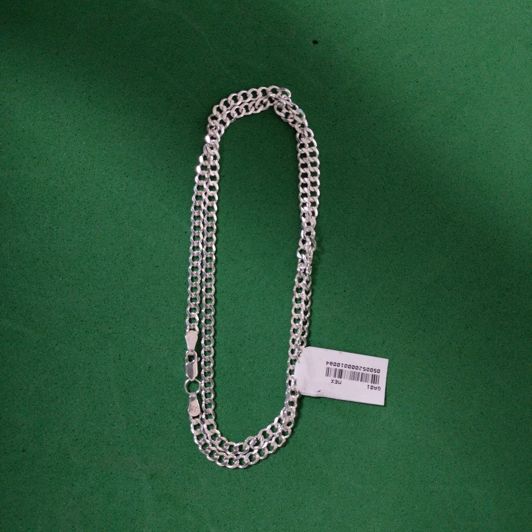 CADENA TEJIDO BARBADO PLATA .925 55 CM 12.9 GR (NUEVO)