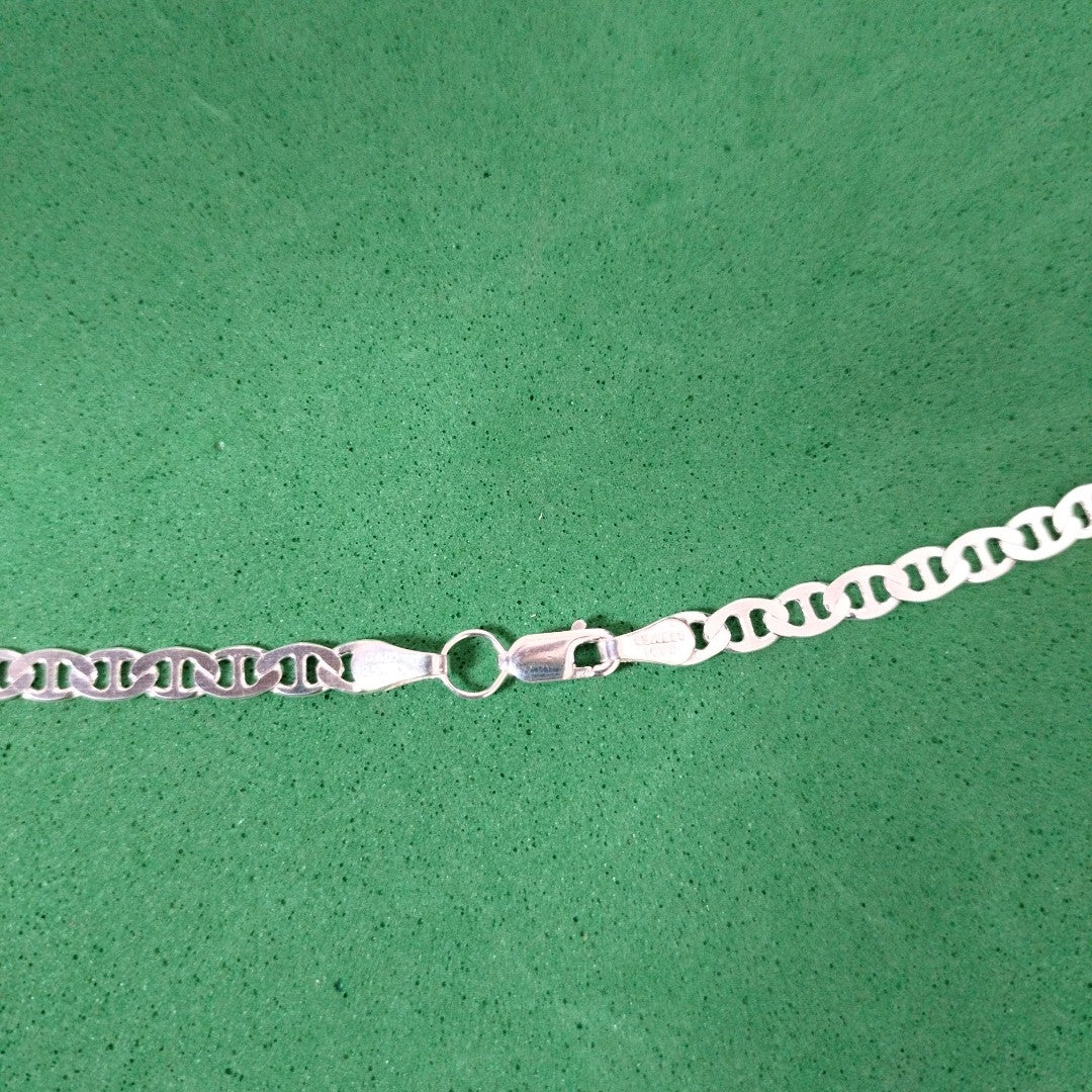 CADENA TEJIDO GUCHI PLATA .925 55 CM 12.5 GR (NUEVO)