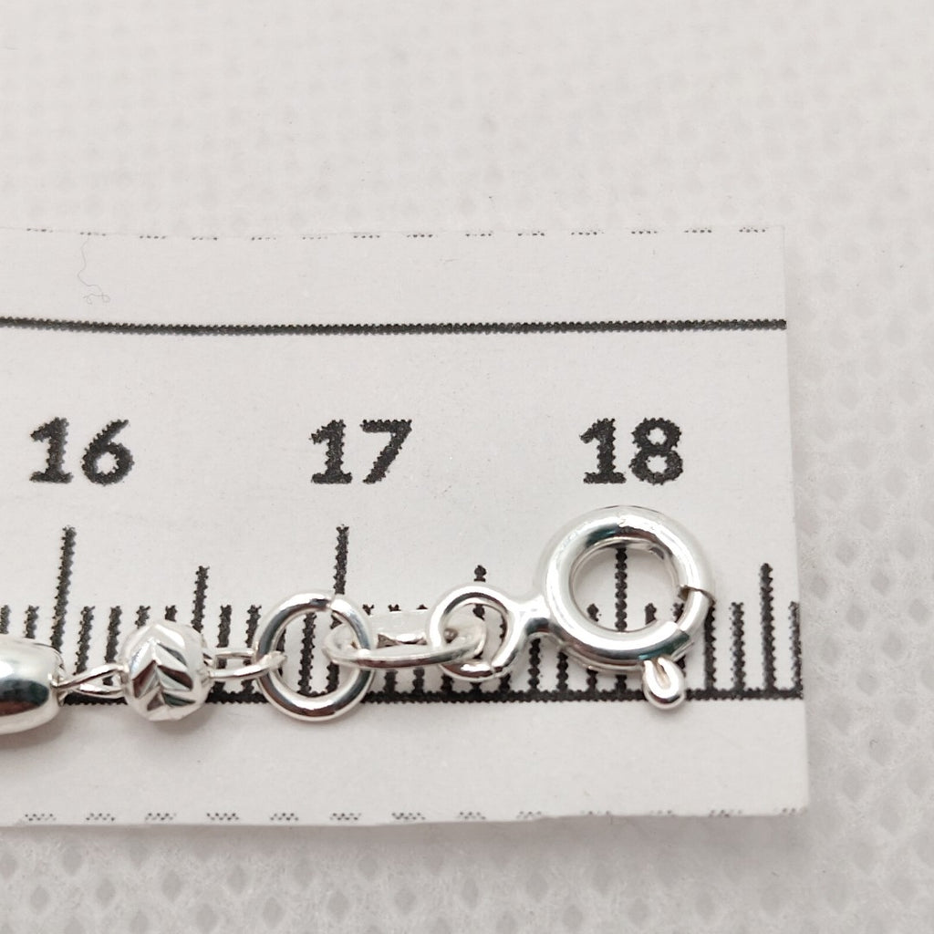 PULSERA TEJIDO INFINITO PLATA .925 18 CM 2.4 GR (NUEVO)