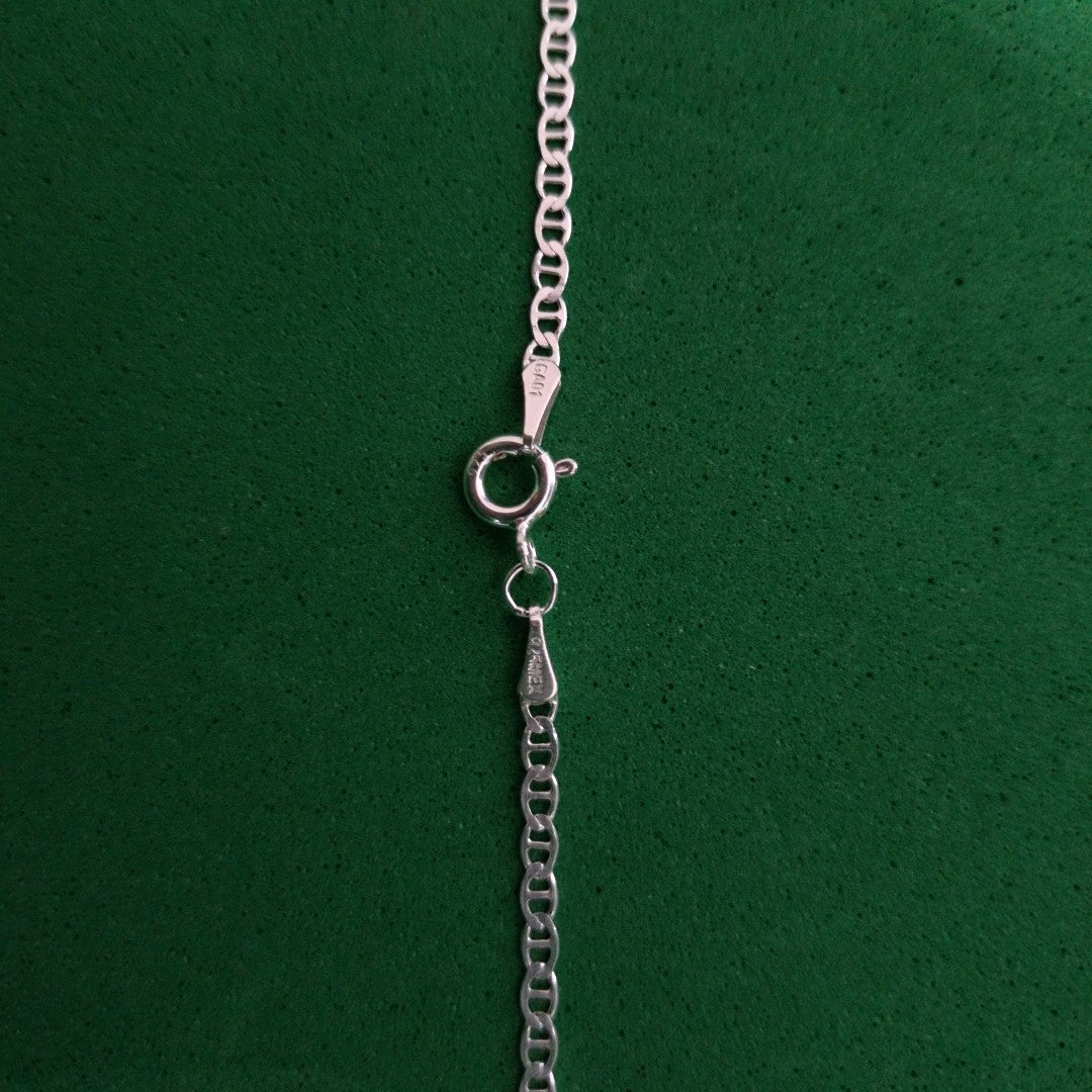 CADENA TEJIDO GUCHI PLATA .925 60 CM 4 GR (NUEVO)