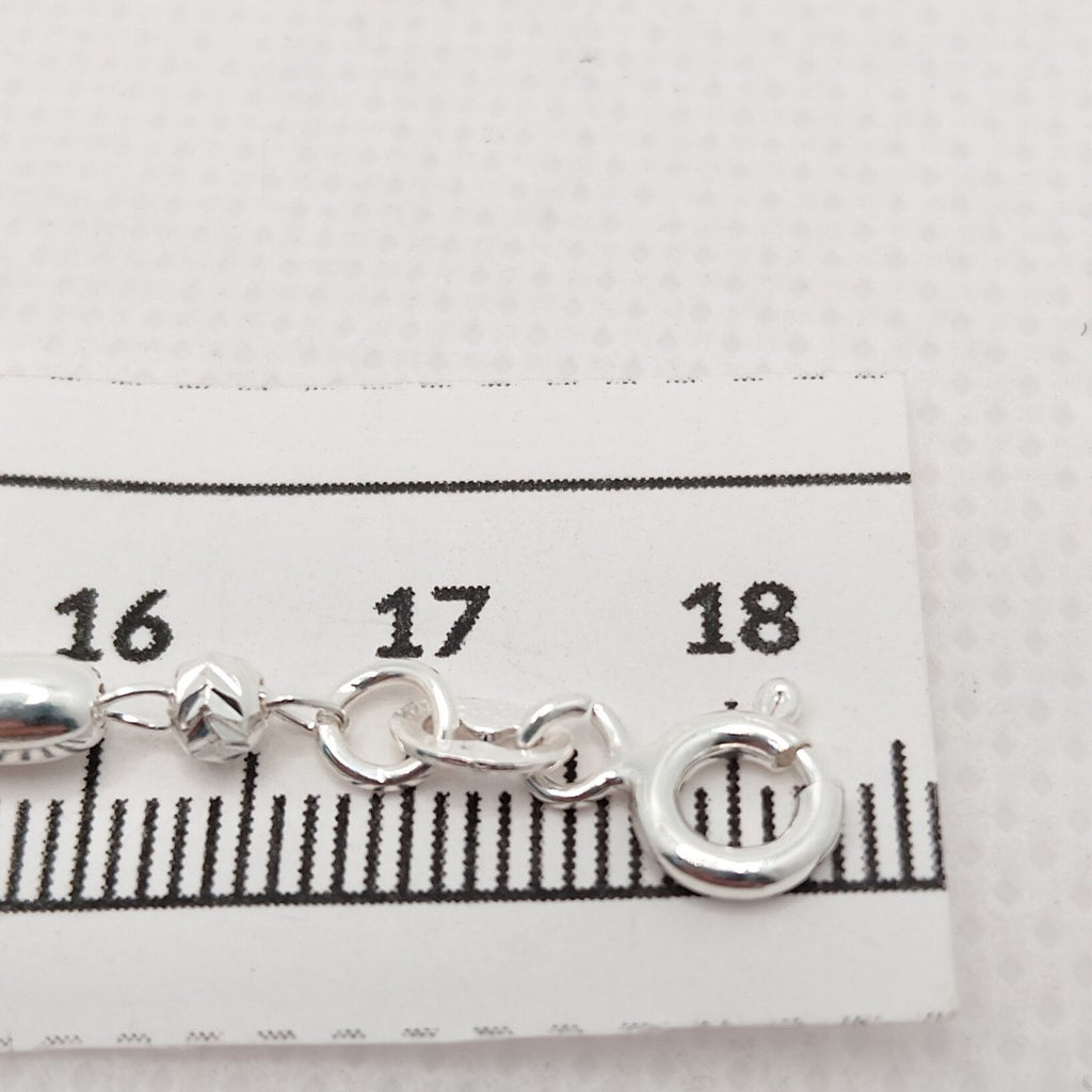 PULSERA TEJIDO ESPECIAL PLATA .925 18 CM 2.6 GR (NUEVO)