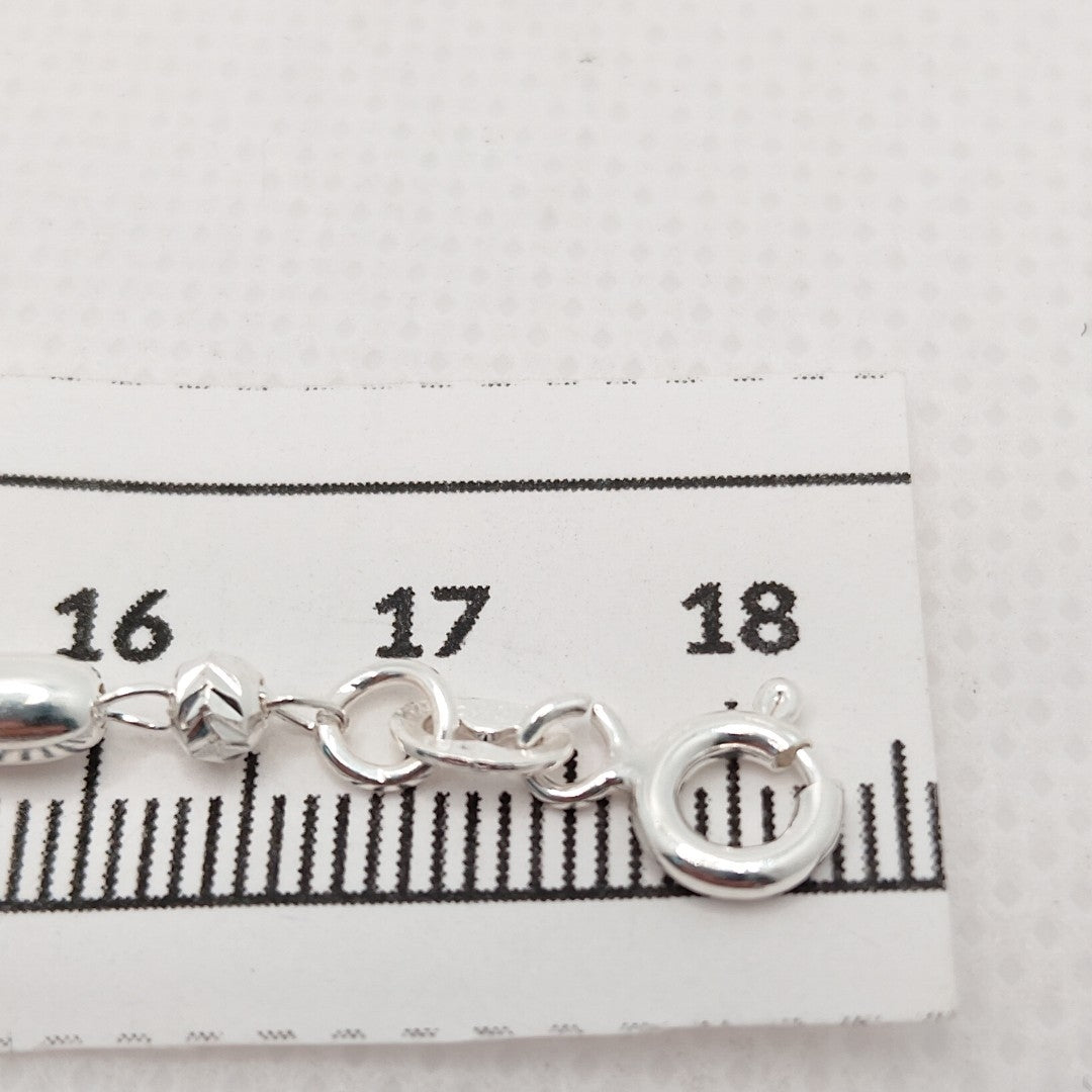 PULSERA TEJIDO ESPECIAL PLATA .925 18 CM 2.6 GR (NUEVO)