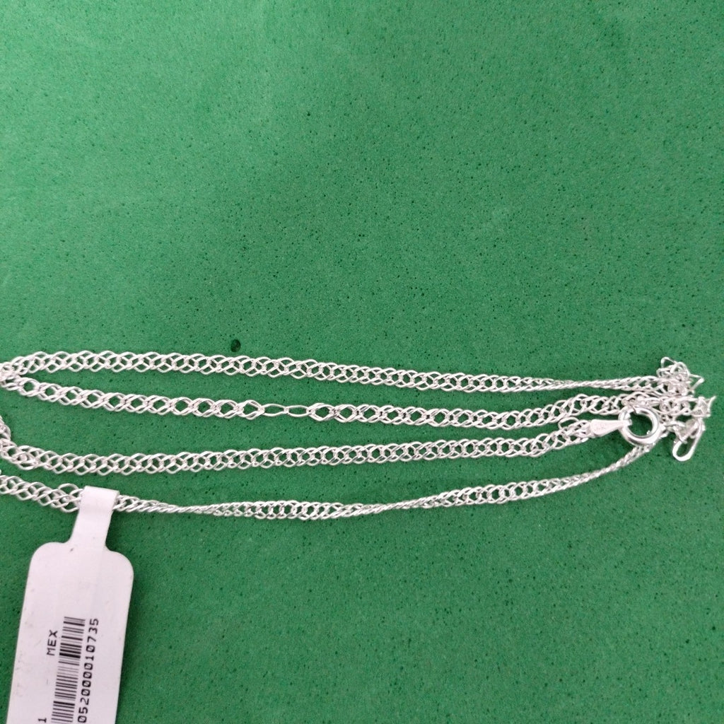 CADENA TEJIDO ESLABONES PLATA .925 55 CM 4.2 GR (NUEVO)