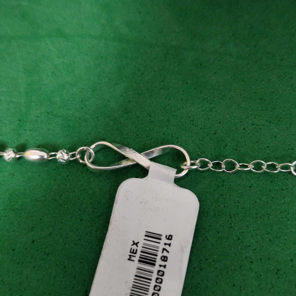 PULSERA TEJIDO INFINITO PLATA .925 18 CM 2.4 GR (NUEVO)