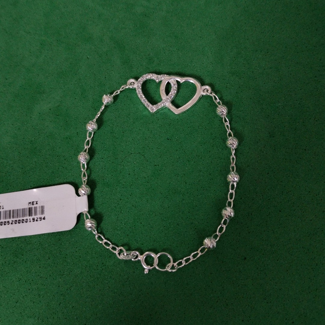 PULSERA TEJIDO TEJIDO ESPECIAL PLATA .925 18 CM 4.1 GR (NUEVO)