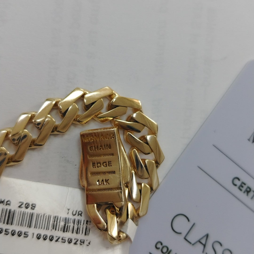 PULSERA CABALLERO MONACO ORO 14K 10.7 (NUEVO)