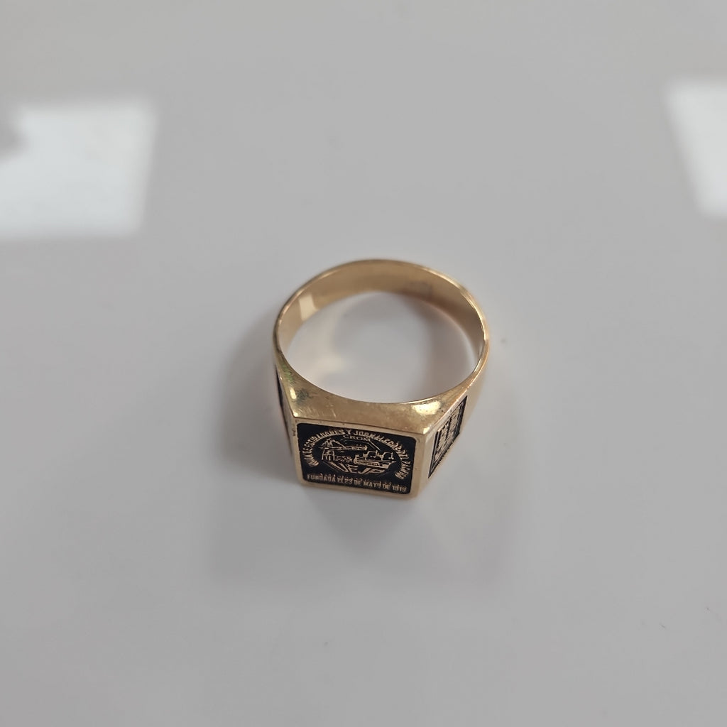 ANILLO CONMEMORATIVO ORO 14 K 16,00 GRMS (SEMINUEVO)