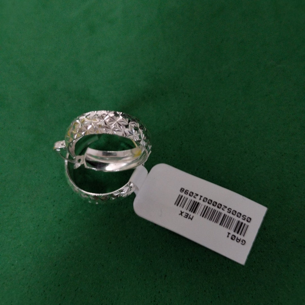 PAR ARRACADAS FACETADAS PLATA .925 3.5 GR (NUEVO)