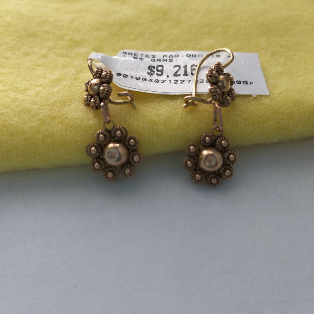 ARETES PAR ORO 10 K 1,90 GRMS (SEMINUEVO)