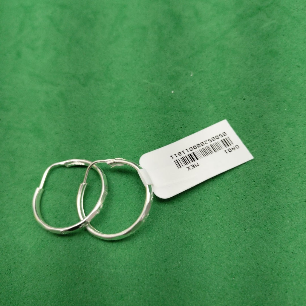 PAR ARRACADAS FACETADA PLATA .925 2.1 GR (NUEVO)