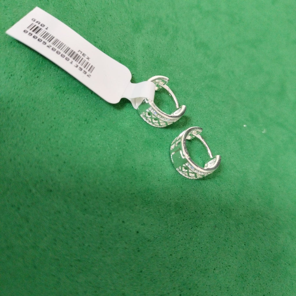 HUGGIES C/CIRCONIAS PLATA .925 2.7 GR (NUEVO)