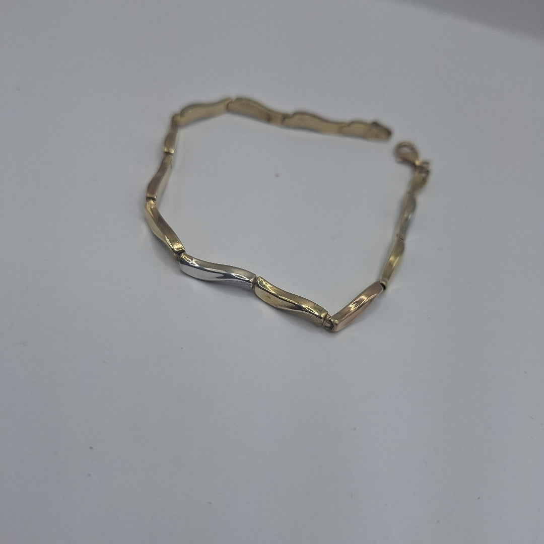 PULSERA ORO, ORO COMBINADO 14 K 4.3 GRMS (SEMINUEVO)