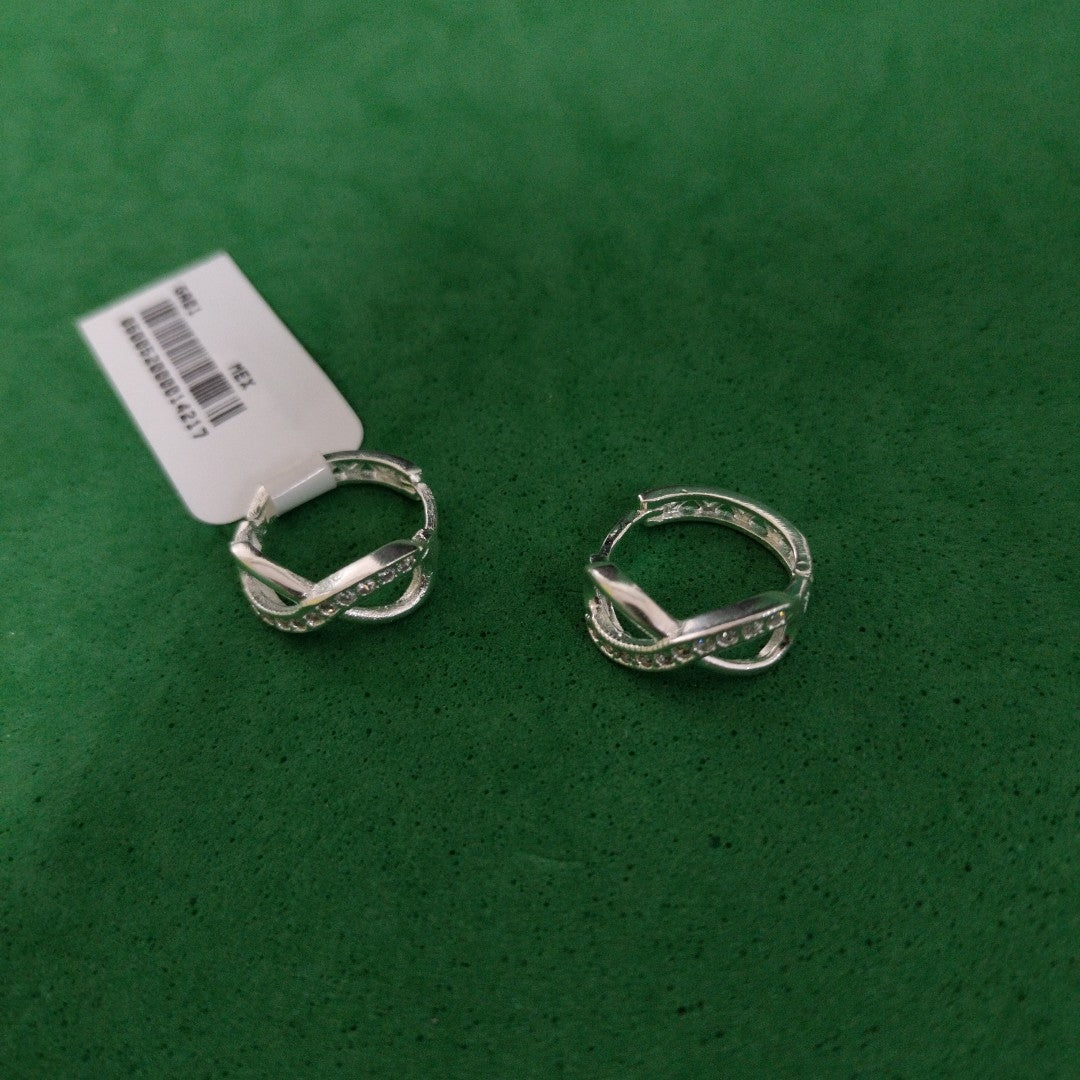 HUGGIES INFINITO CIRCONIAS PLATA .925 2.4 GR (NUEVO)