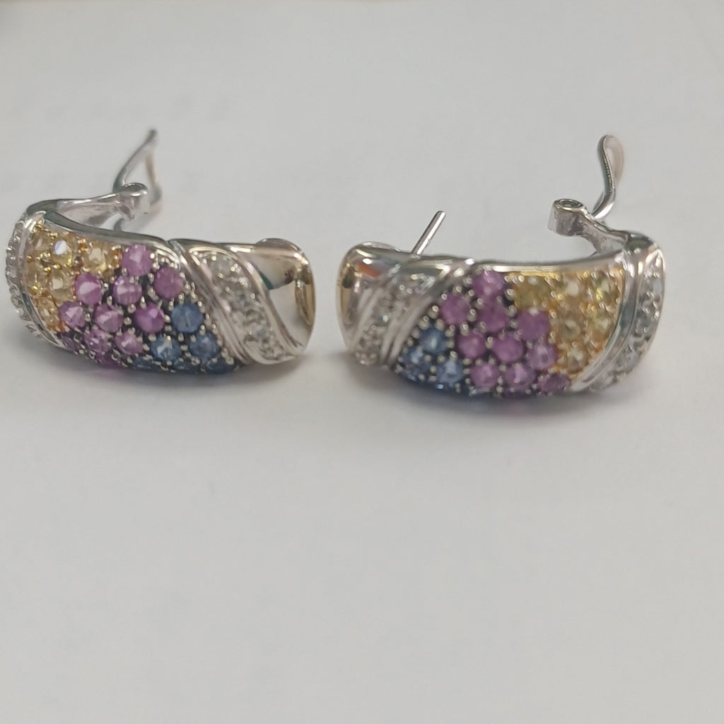 ARETES PAR ORO BLANCO 14 K 6.7 GRMS (SEMINUEVO)