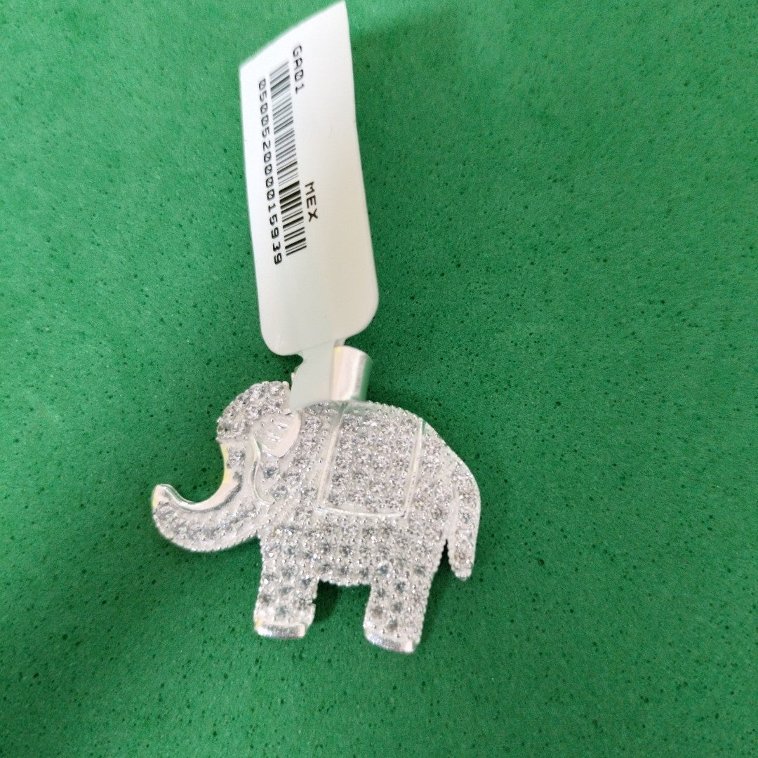 DIJE ELEFANTE C/CIRCONIAS PLATA .925 5 GR (NUEVO)