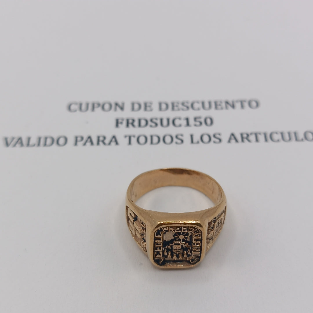 ANILLO DE GRADUACIÓN ORO 10 K 4,90 GRMS (SEMINUEVO)