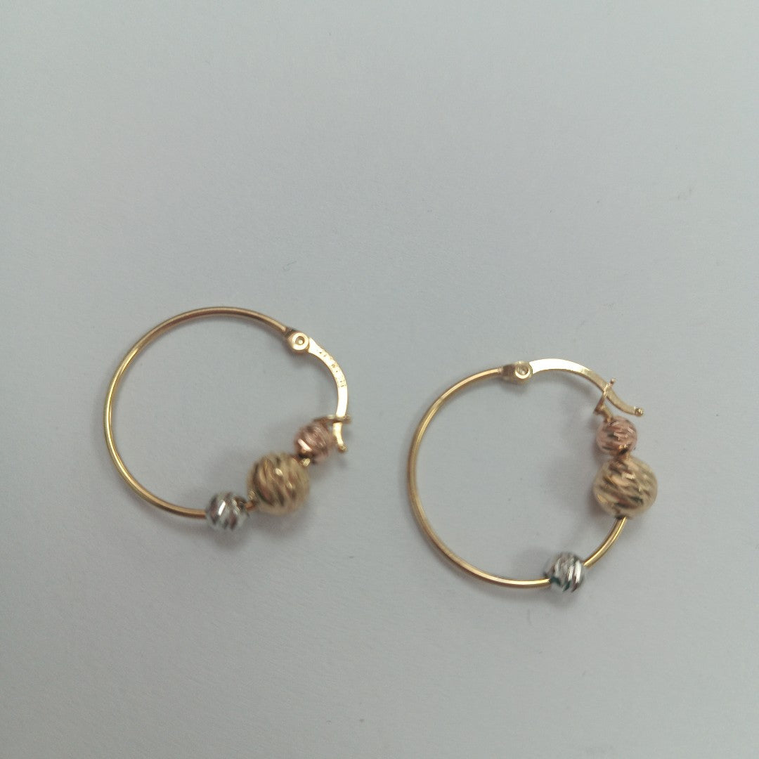 ARRACADAS PAR ORO 14 K 2.2 GRMS (SEMINUEVO)