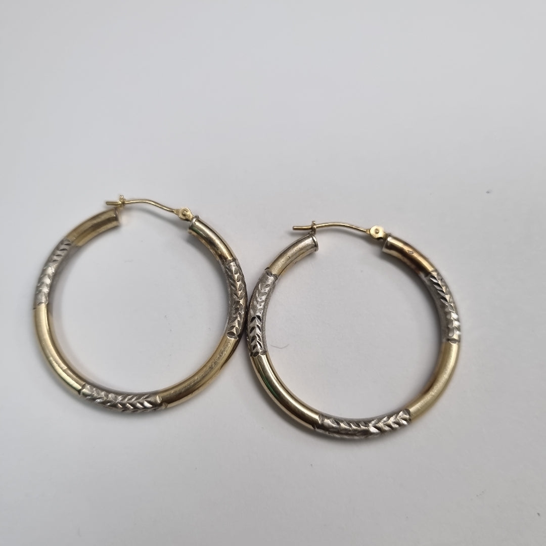 ARRACADAS PAR ORO, ORO COMBINADO 10 K 3.5 GRMS (SEMINUEVO)