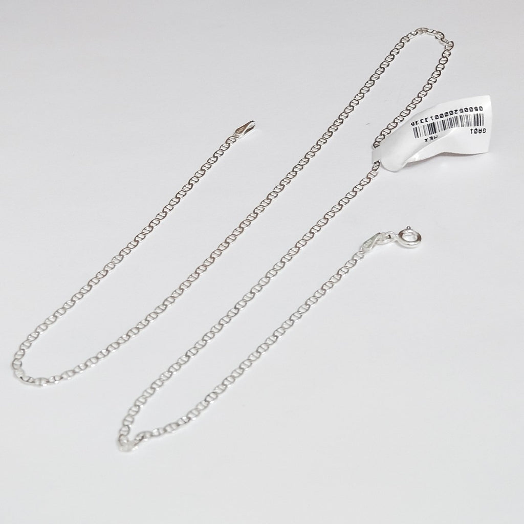 CADENA TEJIDO GUCHI PLATA .925 55 CM 3.5 GR (NUEVO)