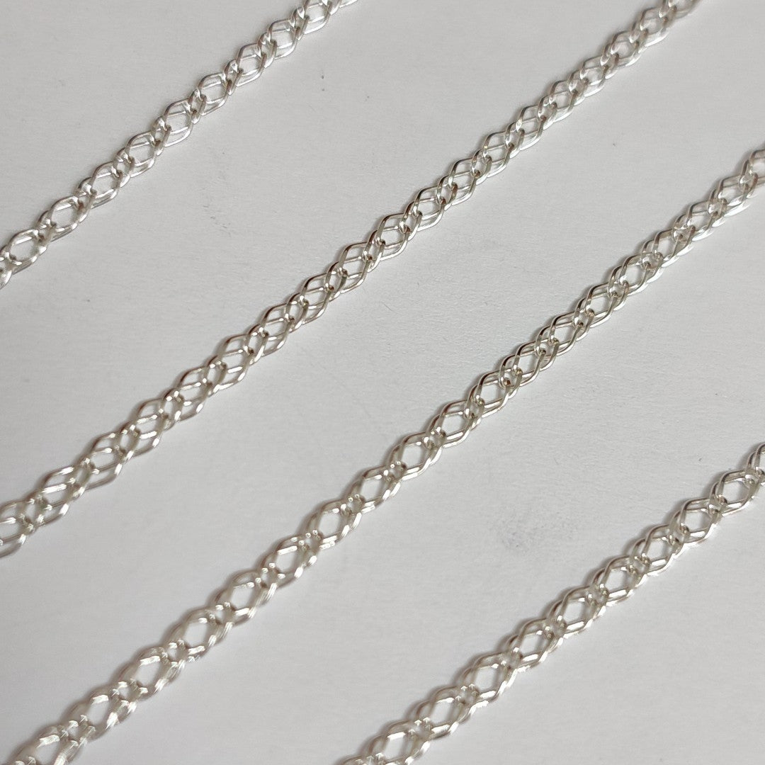CADENA TEJIDO ESLABONES PLATA .925 55 CM 4 GR (NUEVO)