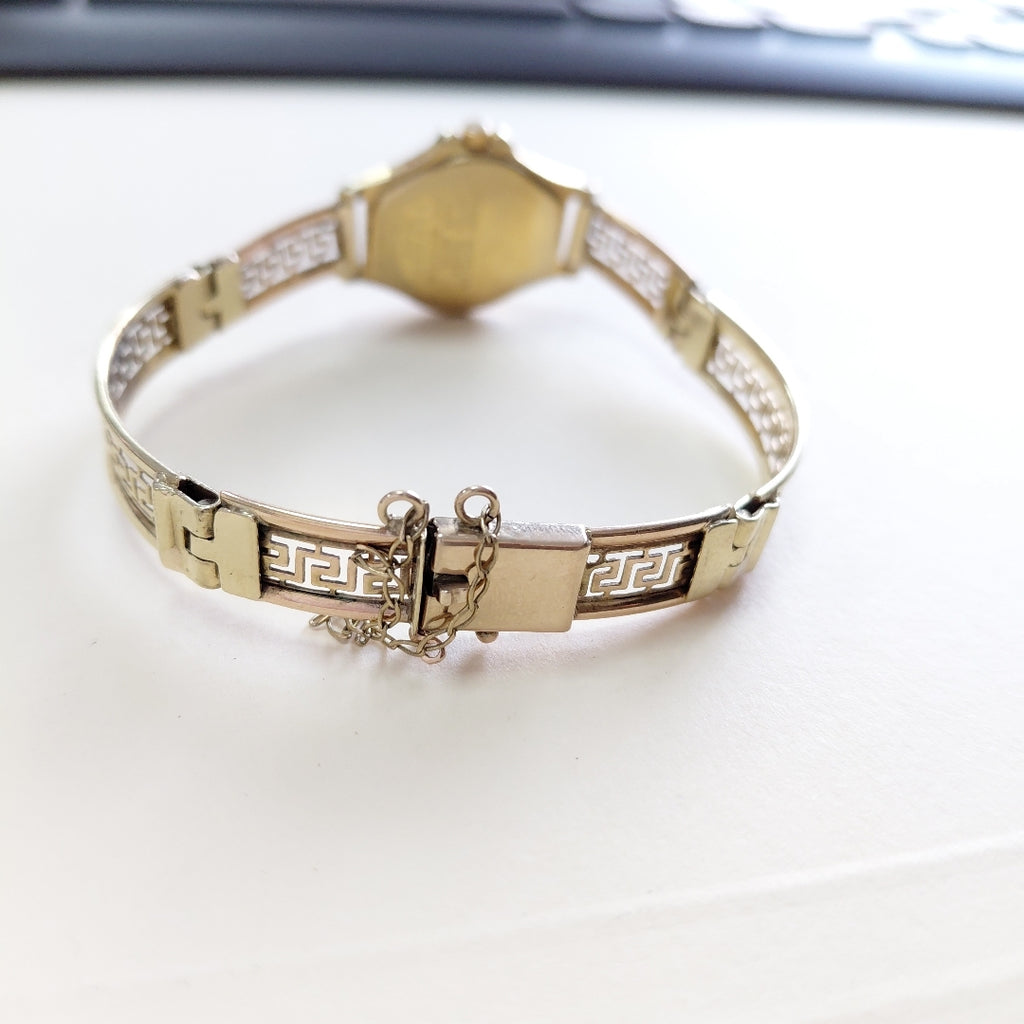 RELOJ CAJA ACERO PULSO ORO ORO 10 K 18.9 GRMS (SEMINUEVO)