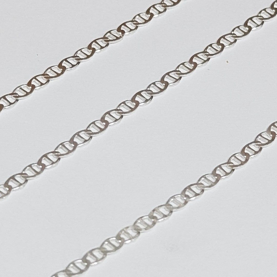 CADENA TEJIDO GUCHI PLATA .925 55 CM 3.5 GR (NUEVO)