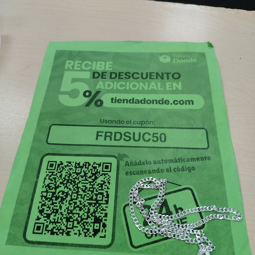 CADENA TEJIDO BARBADO PLATA .925 60 CM 13.7 GR (NUEVO)