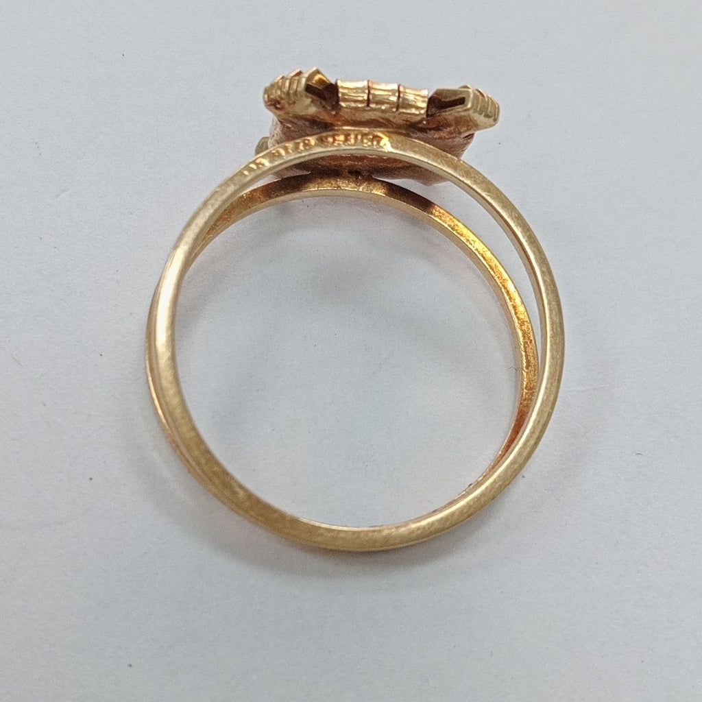 ANILLO ORO COMBINADO 14 K 3,10 GRMS (SEMINUEVO)