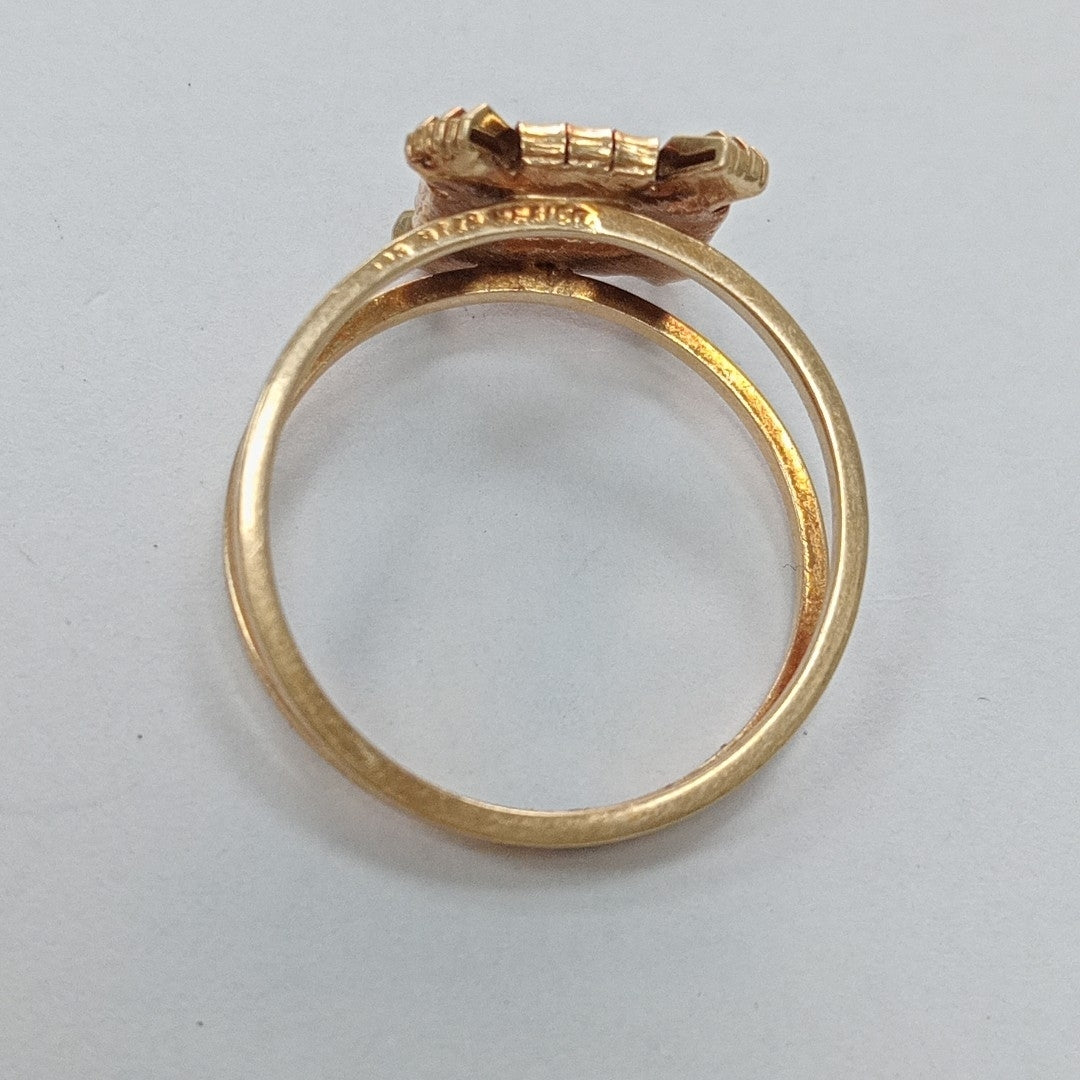 ANILLO ORO COMBINADO 14 K 3,10 GRMS (SEMINUEVO)