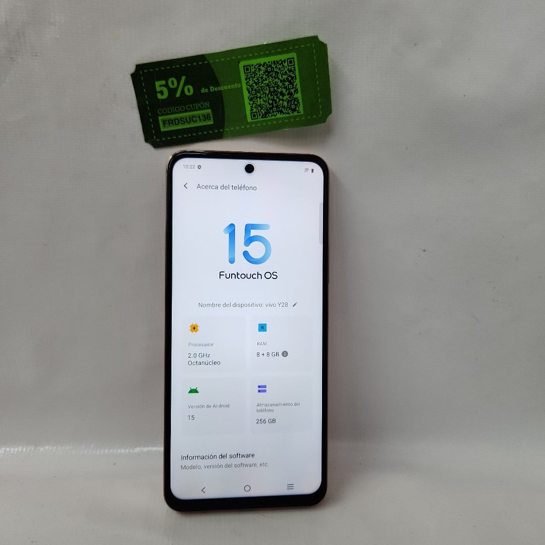 CELULAR VIVO Y28 V2352 256 GB 8 GB RAM (SEMINUEVO)