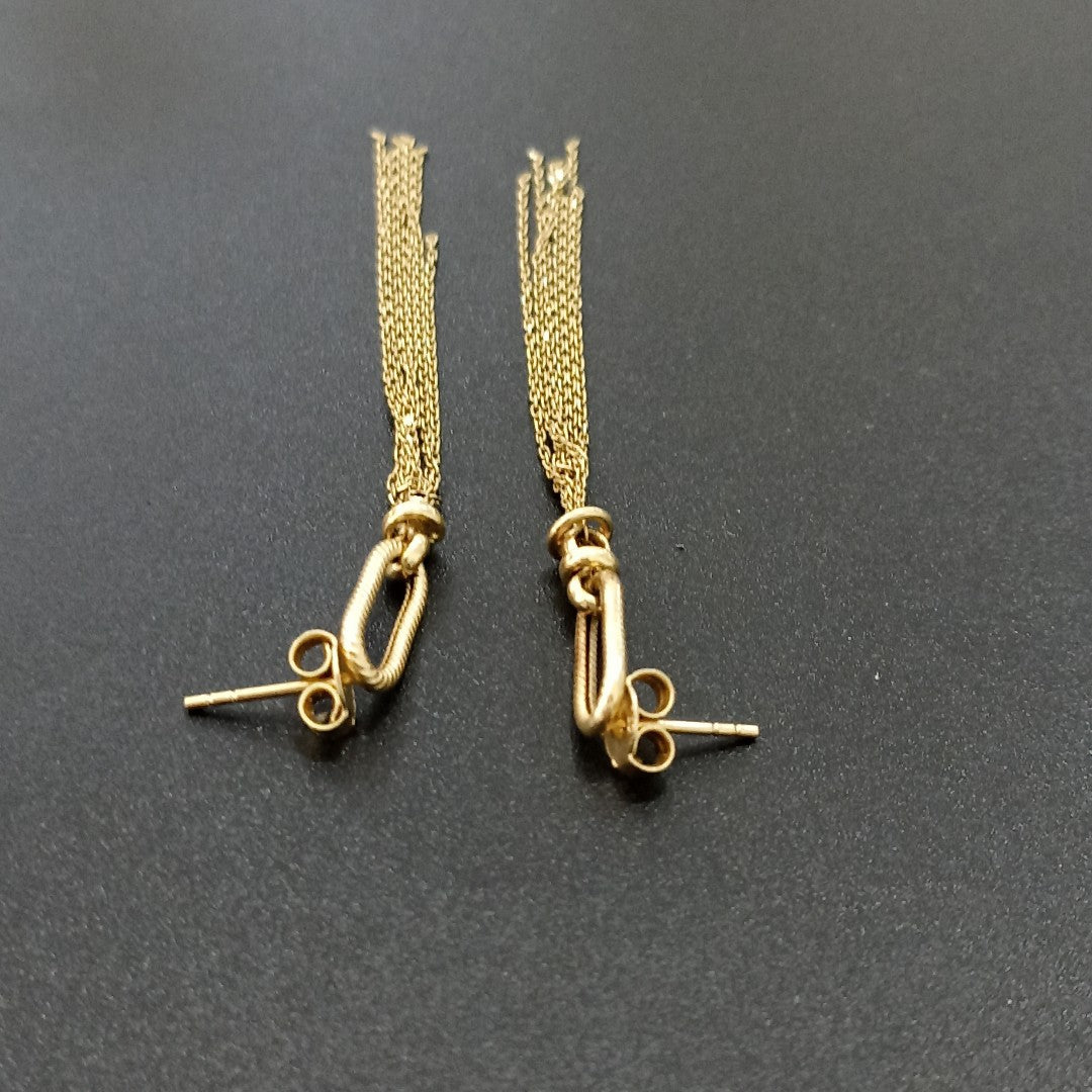 ARETES PAR,PULSERA ORO 14 K 2,30 GRMS (SEMINUEVO)