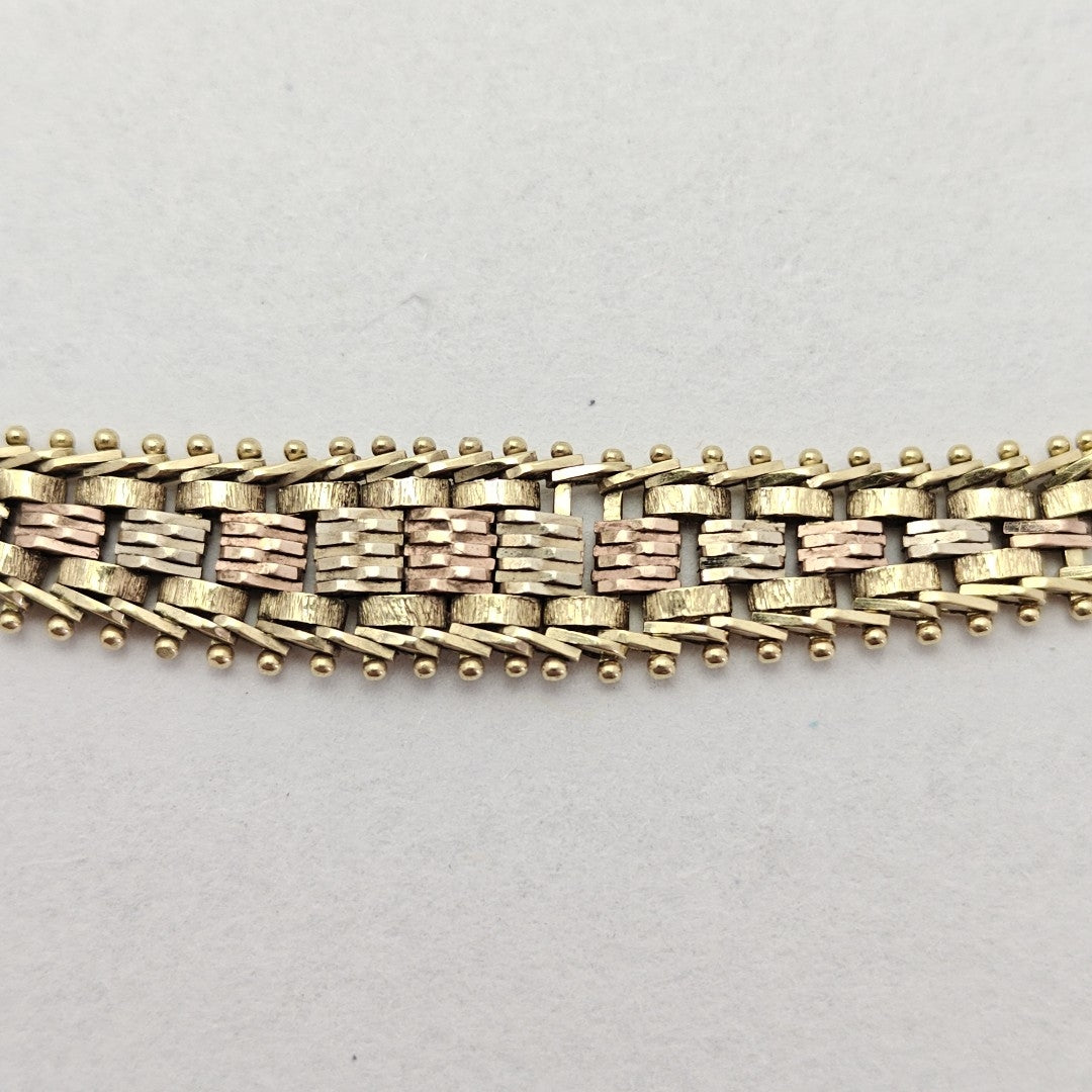 PULSERA ORO COMBINADO 14 K 8,50 GRMS (SEMINUEVO)