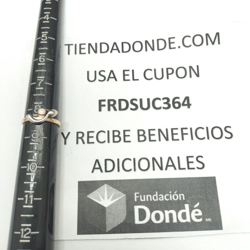 ANILLITO ORO COMBINADO 14 K 2,30 GRMS (SEMINUEVO)