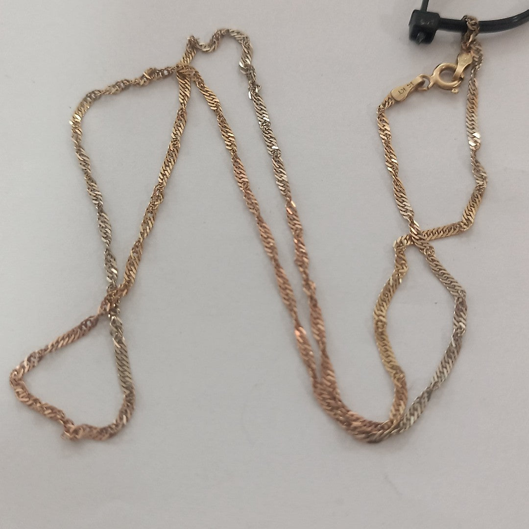 CADENA ORO, ORO COMBINADO 14 K 2.6 GRMS (SEMINUEVO)