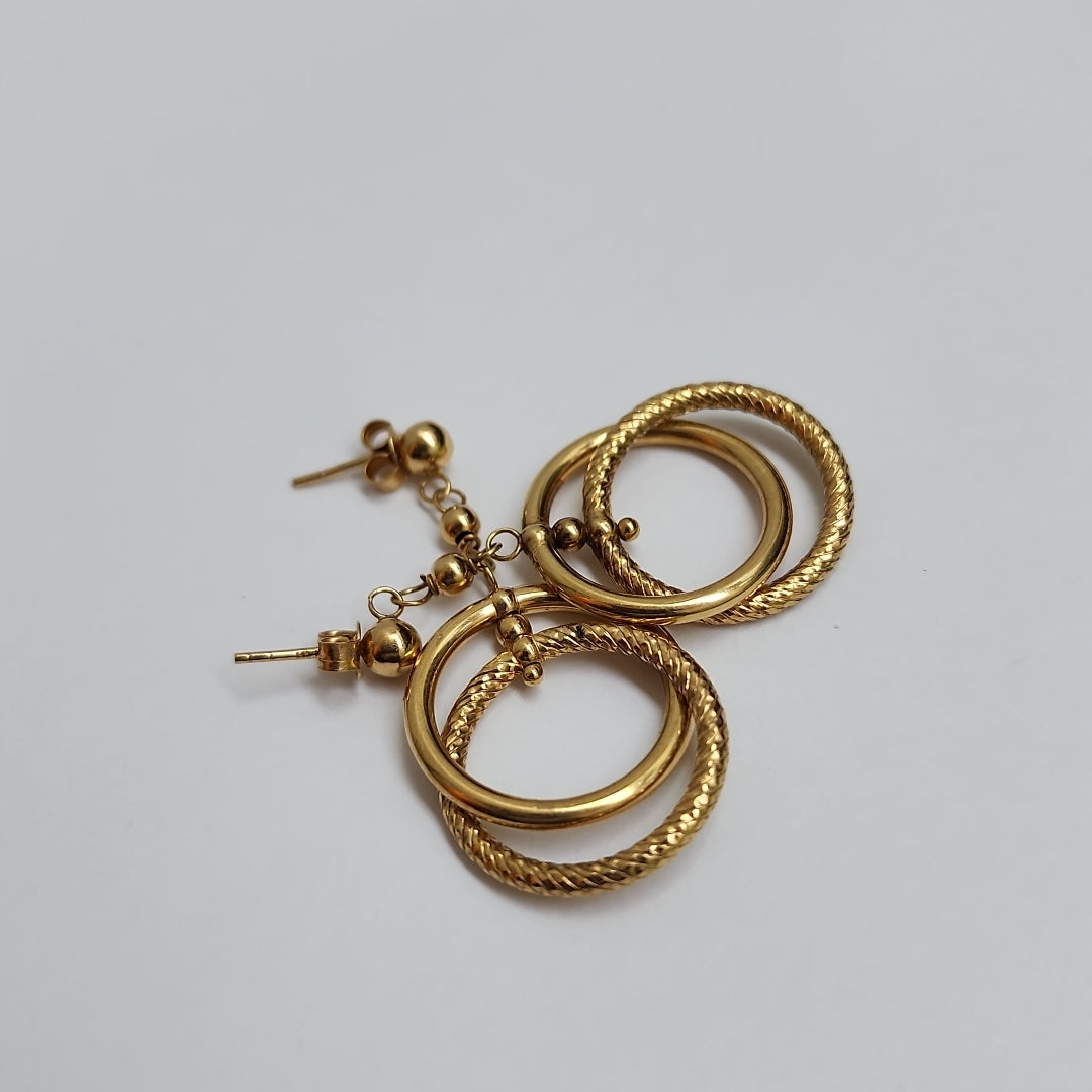 BROQUELES PAR ORO 14 K 2,60 GRMS (SEMINUEVO)