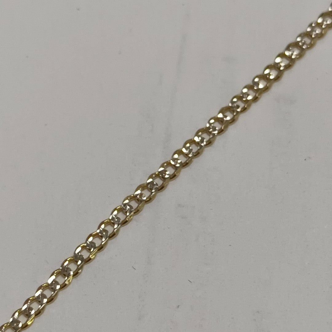 CADENAS BARBADA DIAMANTADA ORO 14K 60 CM 6.1 GR (NUEVO)