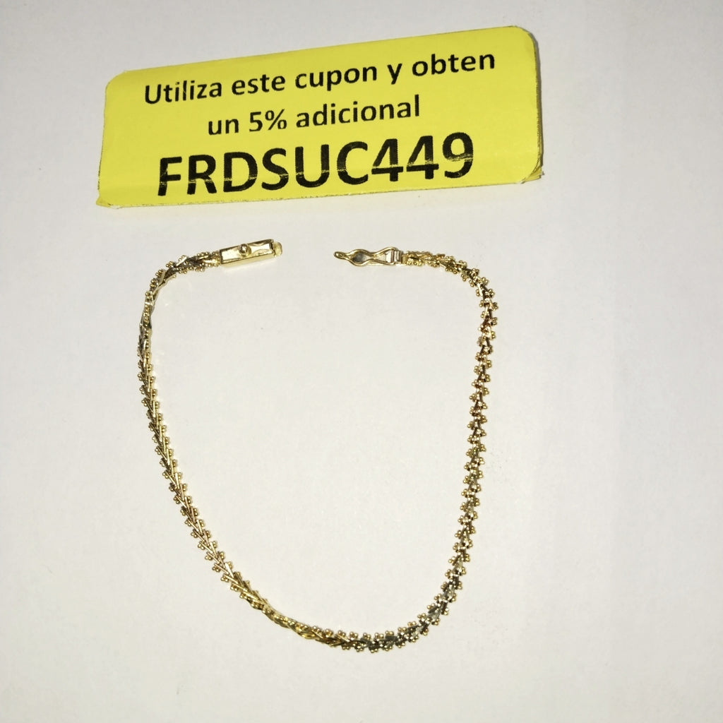PULSERA ORO, ORO COMBINADO 14 K 4.5 GRMS (SEMINUEVO)