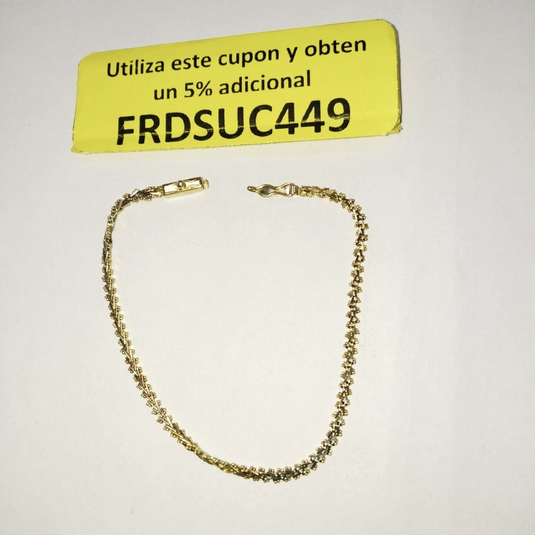 PULSERA ORO, ORO COMBINADO 14 K 4.5 GRMS (SEMINUEVO)