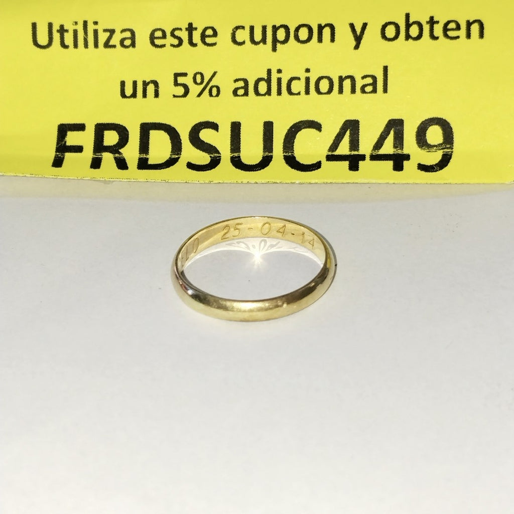 ARGOLLA ORO 10 K 1.9 GRMS (SEMINUEVO)
