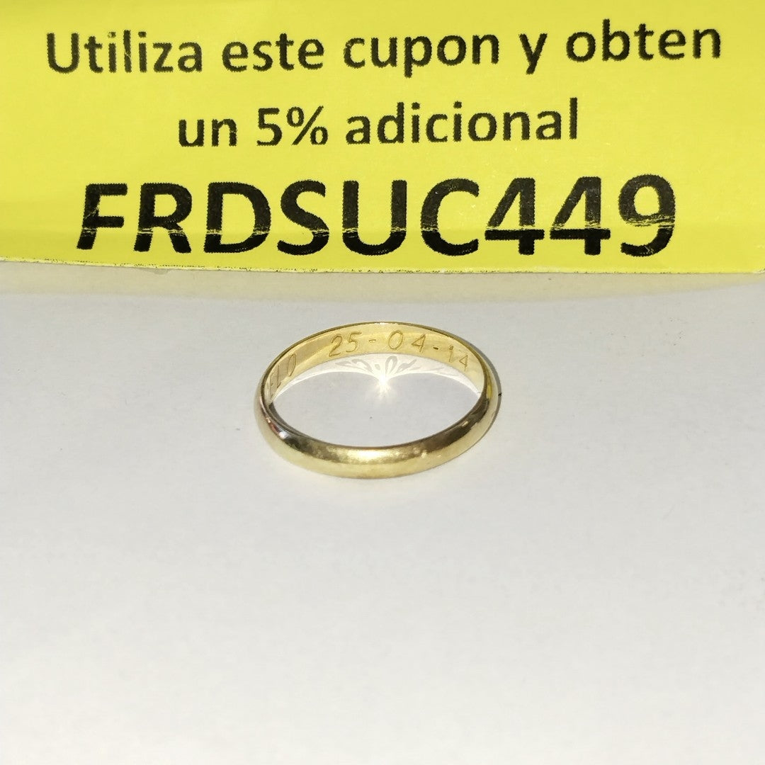 ARGOLLA ORO 10 K 1.9 GRMS (SEMINUEVO)