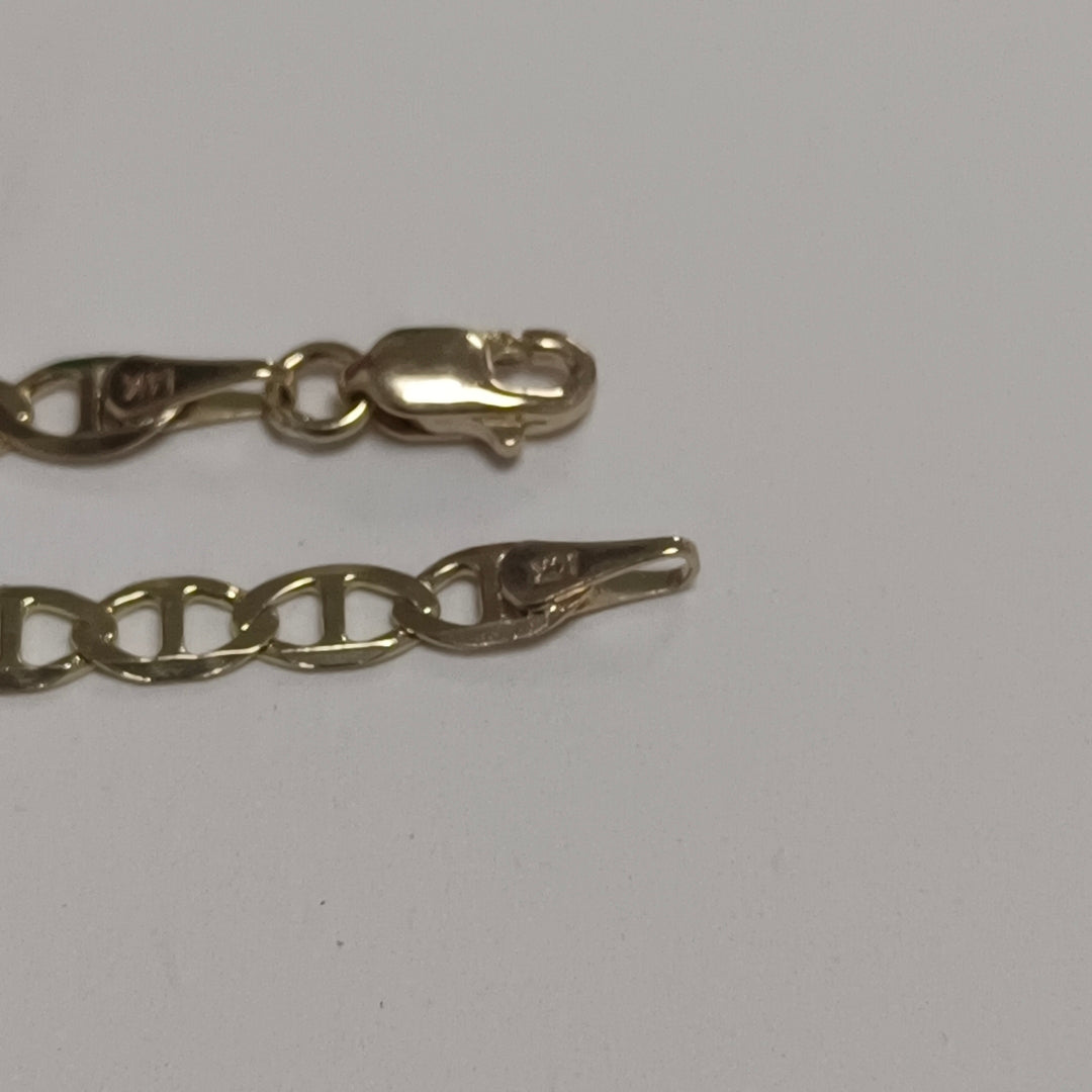 PULSERAS TEJIDO MARINERA ORO 14K 18 CM 2.9 GR (NUEVO)