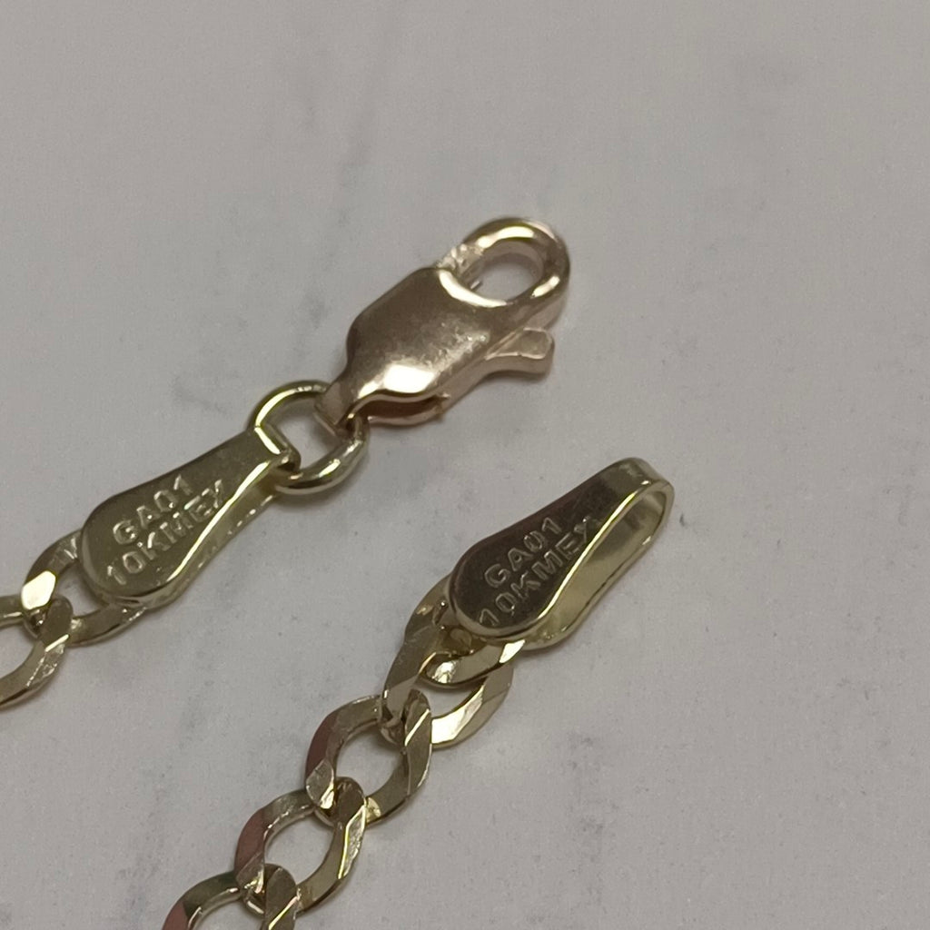 PULSERAS TEJIDO BARBADA ORO 10K 18 CM 3.2 GR (NUEVO)