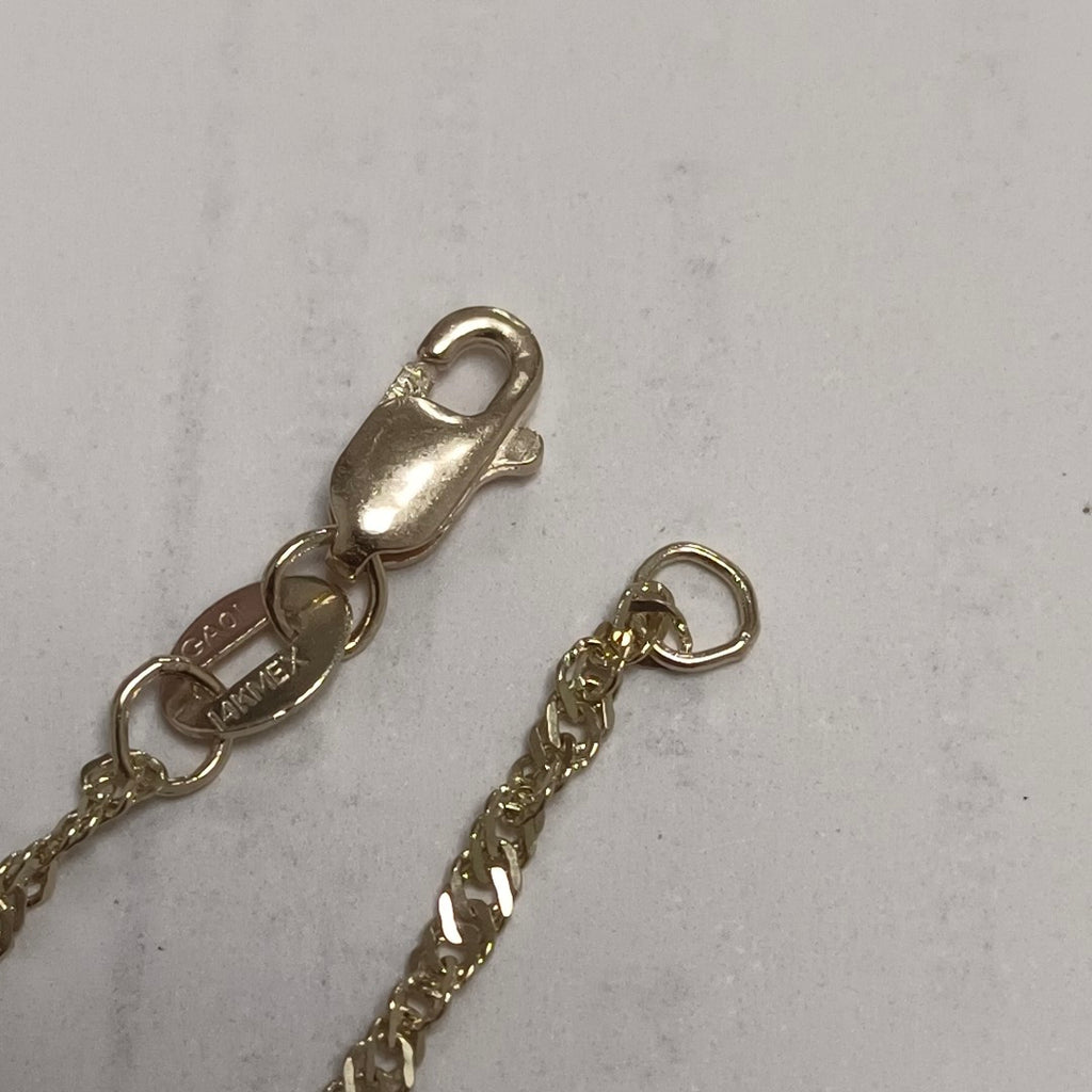 PULSERAS TEJIDO MEDIO TZL ORO 14K 18 CM 1.3 GR (NUEVO)