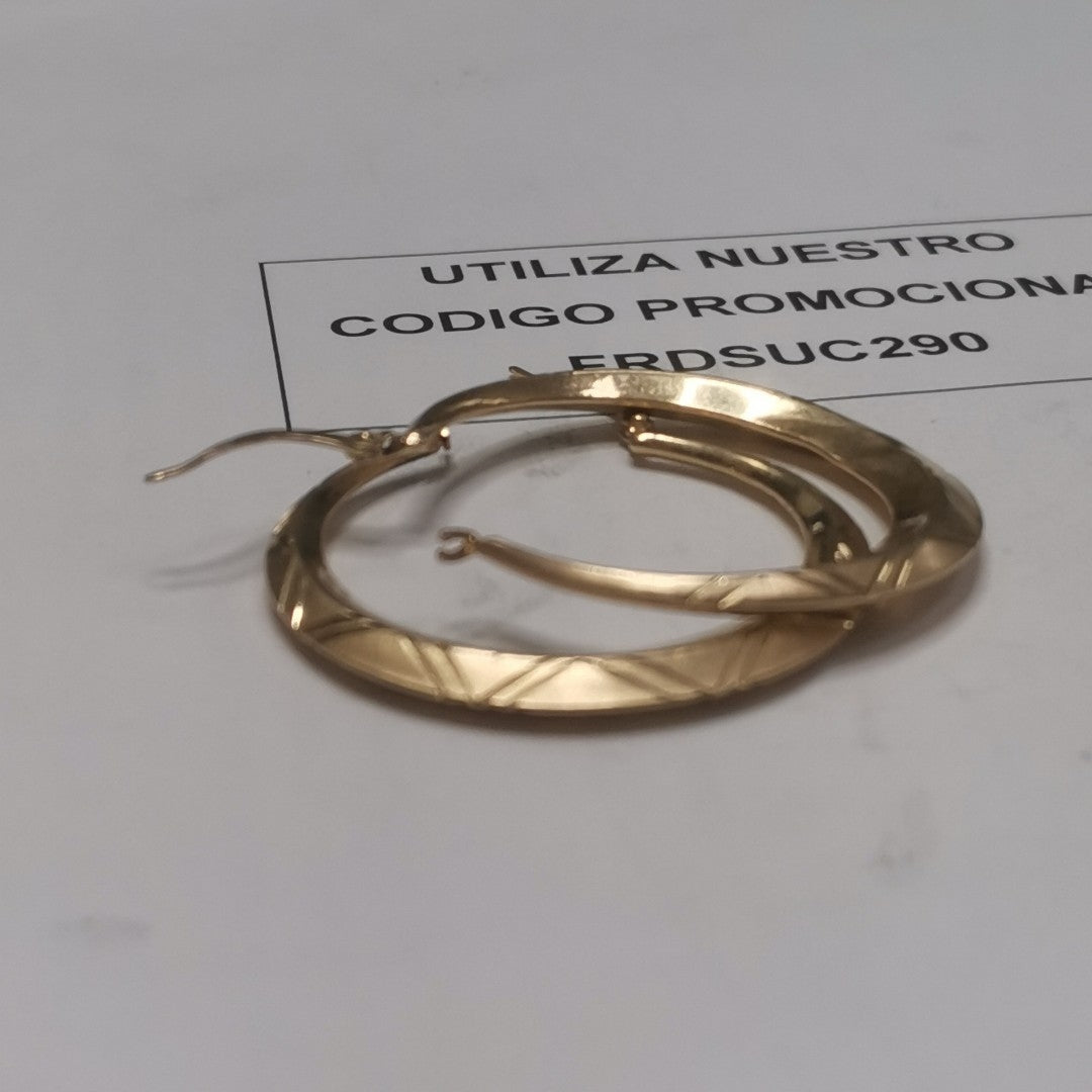 ARRACADAS PAR ORO 14 K 3.8 GRMS (SEMINUEVO)