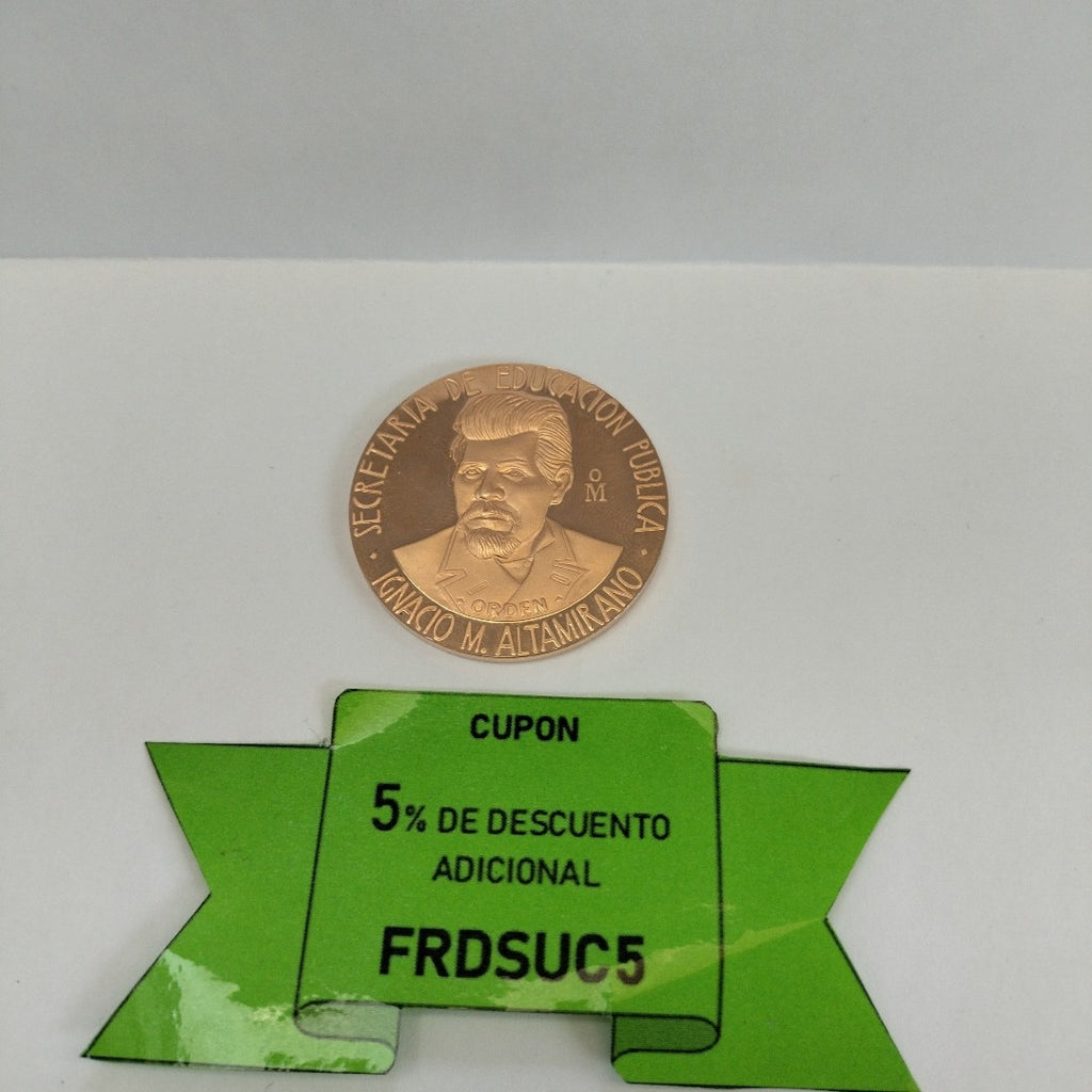MEDALLA CONMEMORATIVA ORO 21 K 42,00 GRMS (SEMINUEVO)