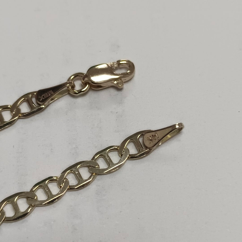 PULSERAS TEJIDO MARINERA ORO 14K 21 CM 3.4 GR (NUEVO)