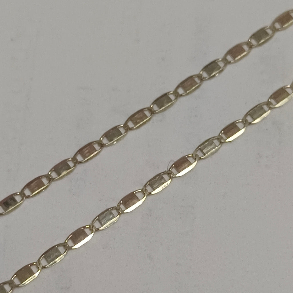 CADENAS TEJIDO ESPEJO ORO 10K 50 CM 1.6 GR (NUEVO)